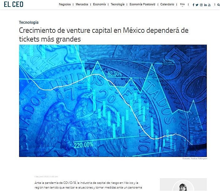 Crecimiento de venture capital en Mxico depender de tickets ms grandes